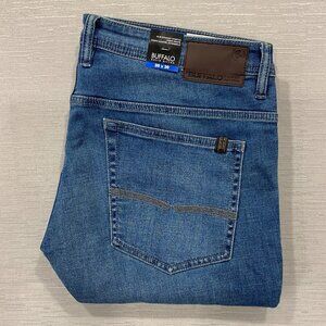 Buffalo David Bitton Jack Jeans Mens 36 x 30 Slim Fit Straight Medium Wash Denim
